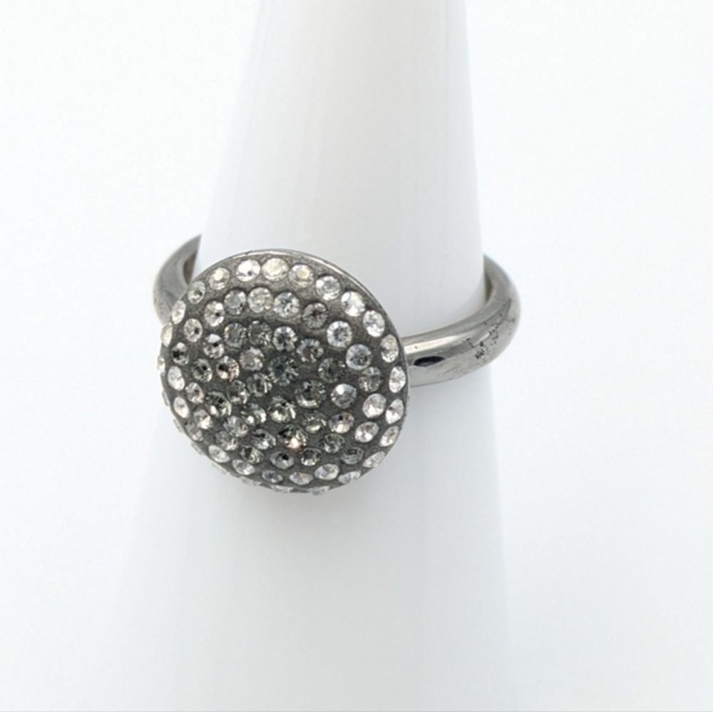 (Discontinued-rare) Swarovski Crystal Maggy Black Diamond Ring